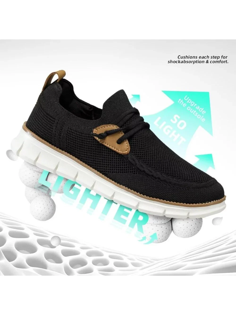 Men's Black White Loafers Slip On Walking Dress Casual Business Oxfords Sneakers